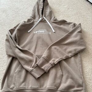 Women’s taupe Gymshark sweatshirt. Size large, like new